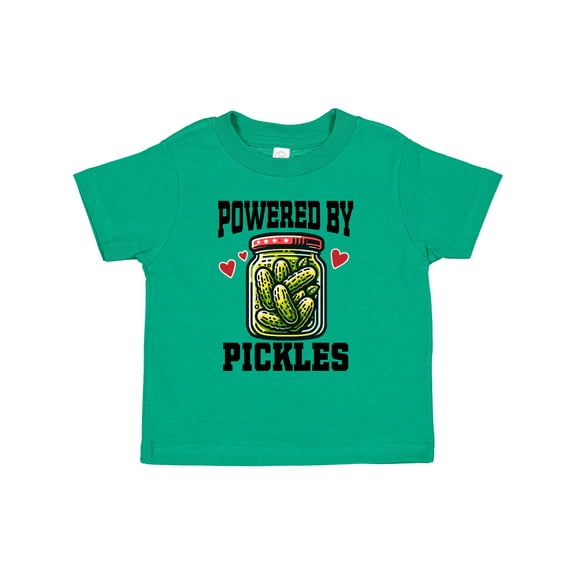 Inktastic Pickle Lover Funny Powered by Pickles Boys or Girls Toddler T-Shirt