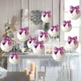 thumbnail image 4 of 12pcs Christmas Ball Decorations Snowball and Bow Hanging Ornaments for Christmas Tree and Holiday Decor Decorative Pendant Balls for Scene Layout Window Display and Shop Front Decoration Purple, 4 of 6