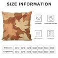thumbnail image 5 of Rectangle Pillowcase Pillow Cover Standard Size Decorative Happy Thanksgiving Day Leaves Orange Maple Letter Quote Pillow Sham with Zipper, 5 of 5