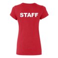 thumbnail image 1 of Tee Hunt Staff Women's T-Shirt Event Staff Uniform Employee Party Security Shirt, Red, X-Large, 1 of 5