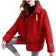 thumbnail image 2 of Abrigo y chaquetas informales sin capucha de manga larga para mujer, con bolsillos y botones, de invierno, holgado, versátil y cálido., 2 of 7