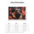 thumbnail image 5 of Uemuo Colorful Flower German Shepherd Printed Throw Blanket for Couch, Fluffy Fuzzy Blankets for Bed, Sofa, Cozy Flannel Faux Fur Blanket-80"x60", 5 of 6
