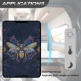 thumbnail image 5 of FUIALDOLG Reflective RV Door Window Shade, 17.3” x 26” Car Door Window Cover Fashion Sunshield Blocking Light, Heat and UV Rays for RV Trailer Camper Windows (Galaxy Bee Floral), 5 of 7