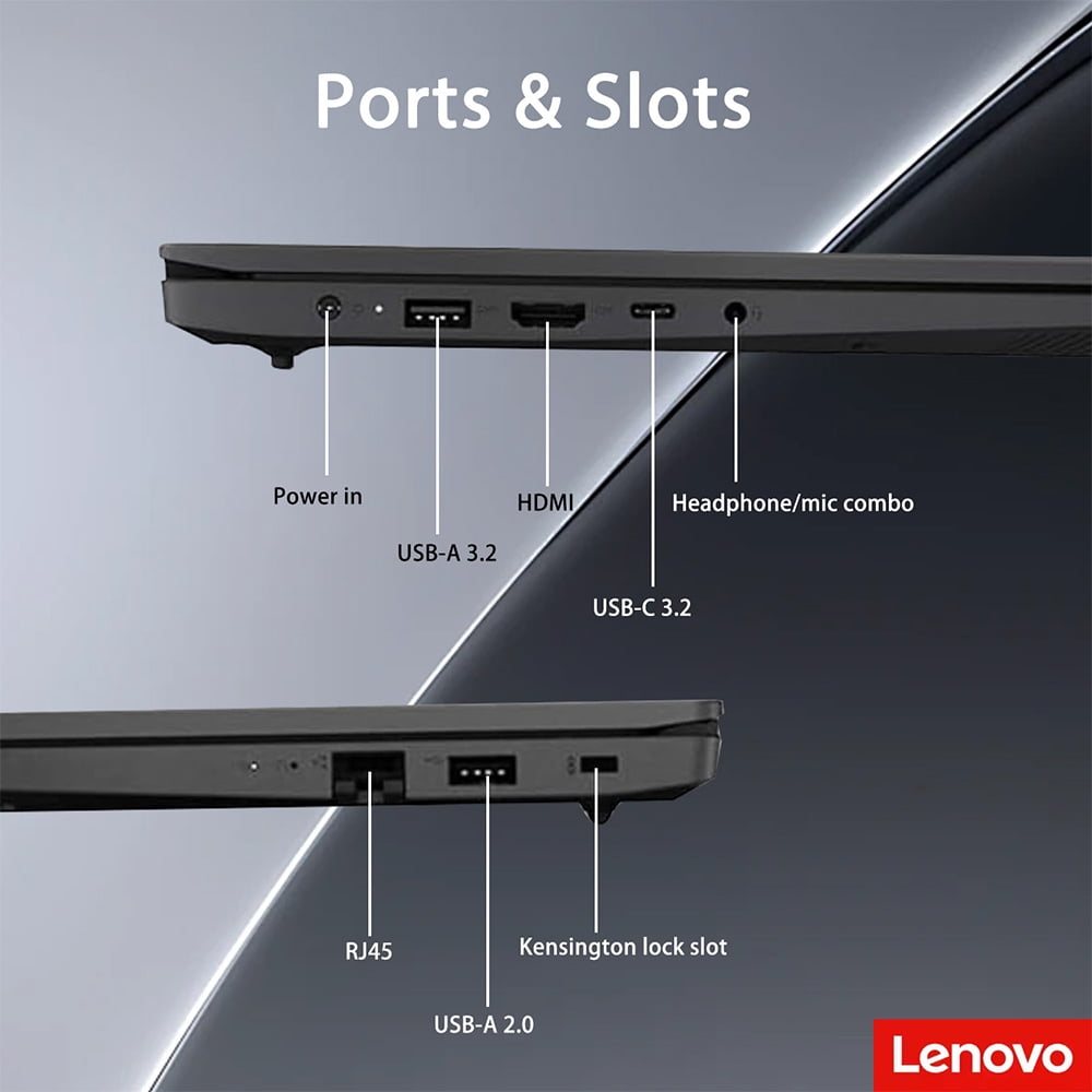 Lenovo V-Series Business Laptop, 15.6" FHD 1920×1080, Intel Core i5-13420H, 40GB RAM, 1TB SSD, Wi-Fi 6, HDMI, USB-C, Windows 11 Home, Grey