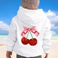 thumbnail image 4 of Tiijoy Hoodies for Tween Girls Cherry Print Casual Soft Hooded Sweatshirt, Sizes 12-13, 4 of 4