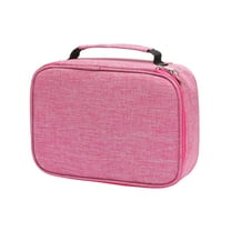 WLOELOEW S-972 Pink High Capacity Zipper Pens Pencil Case Multi-Functional Stationery Pouch 72 Slots Colored Portable Pencil Bags With 2 Removable Sleeves