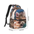thumbnail image 2 of Yiaed Playful Cat Print School Backpack College Backpack Daypacks for Students High School Spacious and Durable Daypack for Work and Travel-One Size, 2 of 6