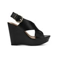 thumbnail image 2 of INC Womens Veraa Buckle Criss-cross Wedge Heels, 2 of 3