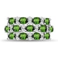 thumbnail image 2 of 3.43 Carat Genuine Chrome Diopside & White Topaz Ring in Sterling Silver, 2 of 3
