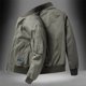 thumbnail image 4 of Sudadera sin capucha para hombre, chaqueta de béisbol de invierno, ropa de trabajo informal, sudadera con capucha de color sólido, chaqueta de poliéster para hombre, 4 of 4