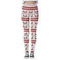 thumbnail image 3 of MKLEKYY Leggings deportivos para mujer, informales, con estampado navideño, de cintura alta, con estampado floral, para yoga, correr, fitness diario, 3 of 4