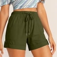 thumbnail image 2 of Diufon Work Shorts for Women Plus Size Summer Casual Elastic Waist Drawstring Comfy Pull On Shorts with Pockets, 2 of 9