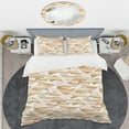 thumbnail image 2 of Designart 'Golden Tropical Pattern III' Mid-Century Modern Duvet Cover Set, 2 of 4