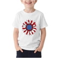 thumbnail image 2 of Amidoa Soft Boys Short Sleeve Graphic Crewneck T-Shirts Casual Independence Day Tops Tee for Kids,White,12-13Years, 2 of 5