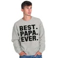 thumbnail image 3 of Best Papa Ever World's Coolest Father Men's Big & Tall Crewneck Sweatshirt Brisco Brands 4X, 3 of 5