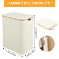 thumbnail image 2 of Cesto para Ropa Sucia, 150L Cesta de Lavandería plegable Gran Capacidad Cesto Con 3 bolsas de lavandería extraíbles, para Almacenamiento y Organización, Apto para lavadero, dormitorio, baño (blanco), 2 of 7