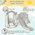thumbnail image 5 of 8 in 1 Toddler Slide and Swing Set, Kids Playground Climber Slide Playset with Basketball Hoop, Freestanding Combination Slide Set for Babies Indoor & Outdoor Play, 5 of 7