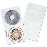C-Line Deluxe CD Ring Binder Storage Pages, Standard, Stores 4 CDs, 10/PK