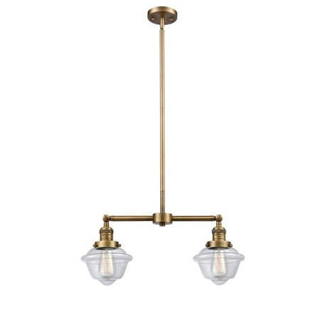 Innovations 2-LT Small Oxford 24" Chandelier - Brushed Brass - 209-BB-G532
