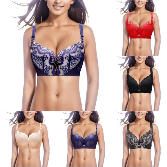 Xijirk Women Wireless Lace Bra with Adjustable Wide Strap Rhinestone Pendant Full Coverage Comfort for Everyday Wear,Purple,40D
