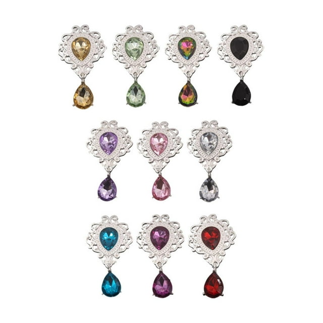10 Unids Colgante DIY Soledad Rhinestone Tear Drop Charms para Pulsera Decoración