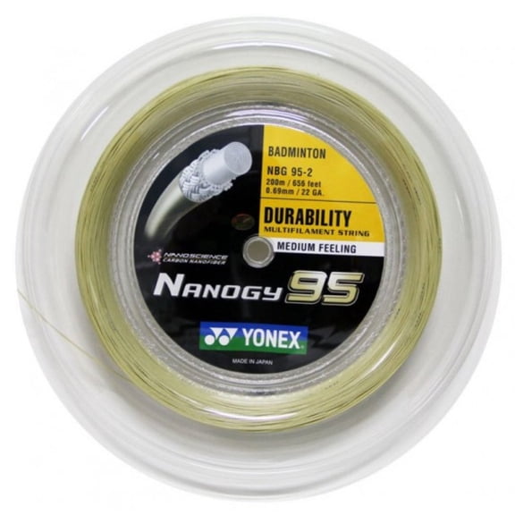 YONEX Nanogy 95 Badminton String Reel, 200M