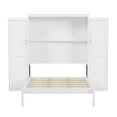 thumbnail image 4 of MODERNLUXE Full Size Murphy Bed,103.89" Large Murphy Bed Wall Bed with 2 Wardrobes and Storage Shelf,Space-Saving for Multipurpose Guest Room or Home Office, White, 4 of 9