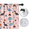 thumbnail image 4 of Blackout Kids Curtains,Pink Cartoon Dinosaurs Volcanoes Pattern Childrens Insulated Curtains Set Of 2,Bedroom Essentials,Toddler Room Decor 42"x63", 4 of 5