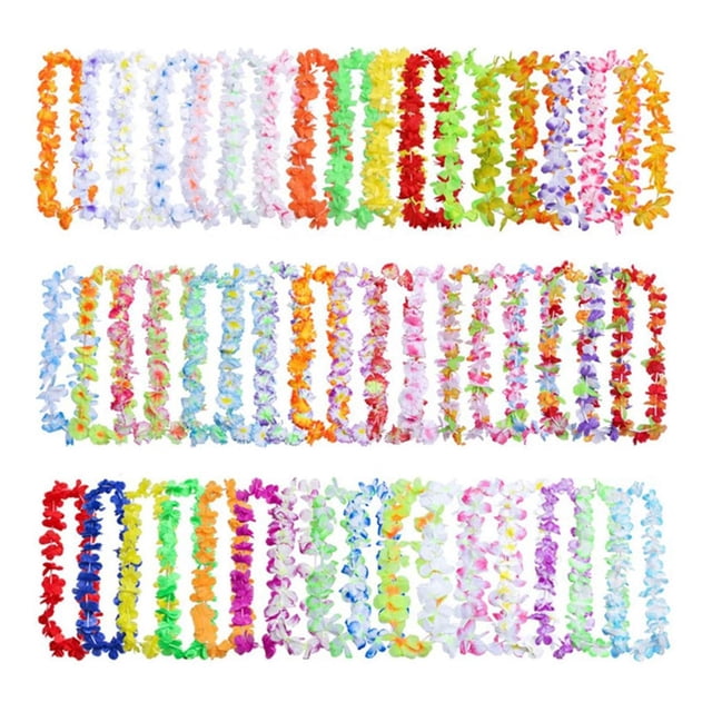 Collar de flores tropicales perfecl Lei hawaiano 50 pcs