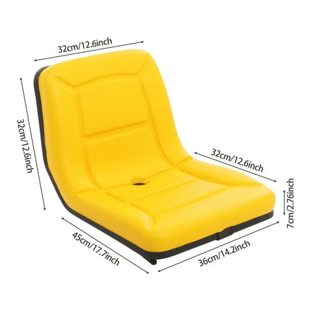 Universal Tractor Seat, Mower Seat, Compact Tractor Seat Yellow 14.17*17.72in