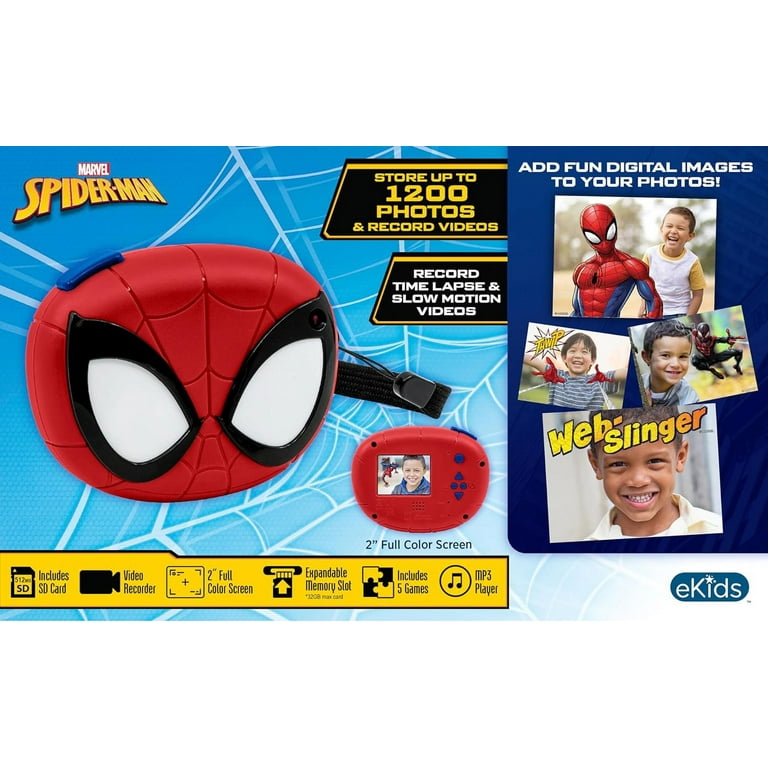 eKids Spiderman Action Camcorder for Kids with SD Card