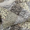 thumbnail image 2 of 3 Piece Animal Print Comforter with Pillow Sham, Black White Gray Leopard Zebra Giraffe Jungle Forest Theme Design King Size Bedding- Safari, 2 of 7