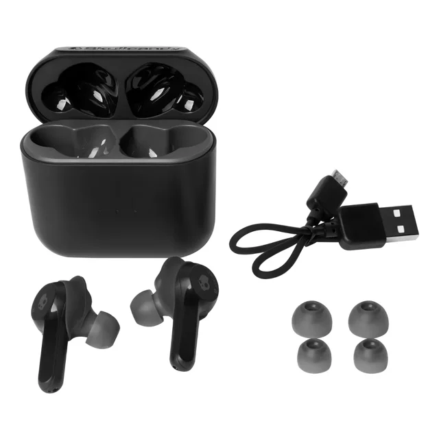Audífonos in-ear gamer inalámbricos Skullcandy Indy black con luz LED