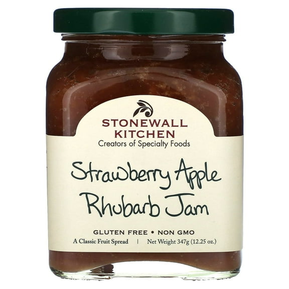 Stonewall Kitchen Strawberry Apple Rhubarb Jam, 12.25 oz (347 g)
