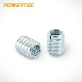 thumbnail image 3 of POWERTEC 50PK Threaded Inserts for Wood Furniture | Zinc Plated | 3/8”-16 Internal Threads | 18mm Length, QTI1004, 3 of 7