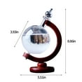 thumbnail image 3 of Storm Glass Globe, Weather Forecast Crystal Globe-Shaped Bottle, Red Solid Wooden Base Glass Windstorm Weather Predictor Crafts for Home Office Decoration Ornament, 3 of 8