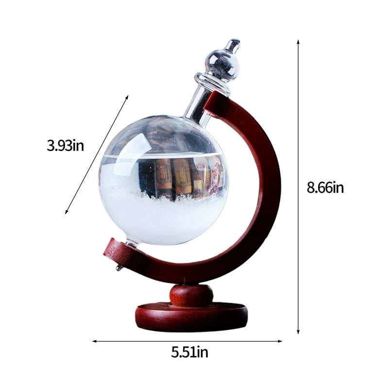 Storm Glass Weather Predictor, Round Glass Barometer Bottle