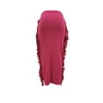 thumbnail image 5 of Yuemengxuan Women Bottom Skirt, High-Quality Solid Color High-Waist Semi-Dress with Tassels, 5 of 6