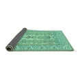 thumbnail image 2 of Ahgly Company Indoor Round Persian Turquoise Blue Traditional Area Rugs, 5' Round, 2 of 4
