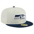 thumbnail image 3 of Men's New Era  White/College Navy Seattle Seahawks  Main 59FIFTY Fitted Hat, 3 of 6