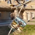 thumbnail image 3 of Welcome Fall Western Cowboy Siamese Enjoys Majestic Autumn Acrylic Keychain Cat Lover Kitten Owner Gifts Collar Charm Tag Keyring - 01007, 3 of 5