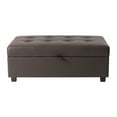 thumbnail image 3 of Kris & Alley Beckett Faux Leather PU Fabric Tufted Storage Ottoman, Coffee Table, Extra Seating, with Wood Feet for Living Rooms, 3 of 12