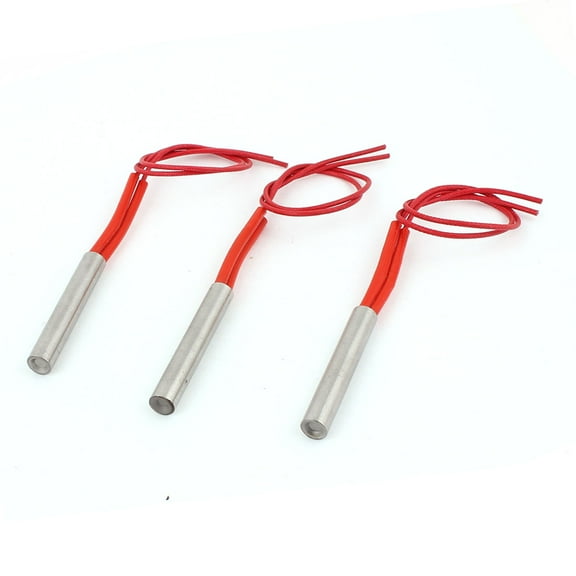 220V 250W 2-Wire Industry Mold Cartridge Heater Heating Element 10mm x 60mm 3Pcs