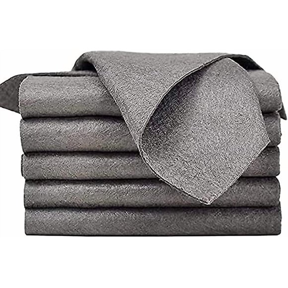 5 Pcs Chiffon de Nettoyage Magique Épaissi, Chiffon de Nettoyage en Microfibre, Chiffon de Nettoyage en Microfibre Magique Réutilisable Sans Traces (40_x_50_cm)