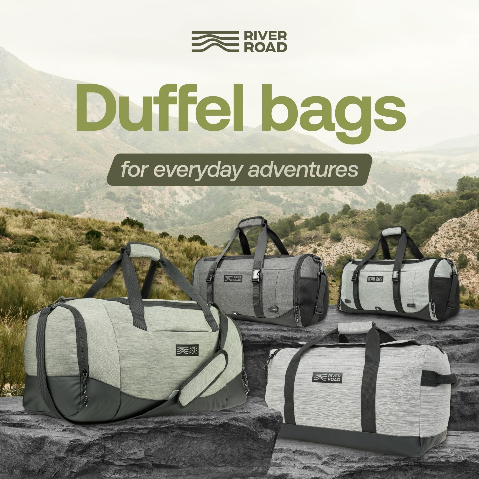 River Road CityRoll 40L Medium Duffle Bag - Sports & Travel - Unisex Dark Green