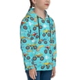 thumbnail image 3 of Haiem Cartoon Monster Truck Pattern Boys Hoodie, Youth Pullover Hooded Sweatshirt, Kangaroo Pocket Hoodie for Kids Girls -Medium, 3 of 6