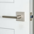 thumbnail image 3 of Viaggio Qadmil_Prv_234_Lh Quadrato Left Handed Solid Brass Privacy Door Lever Set - Chrome, 3 of 7