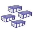 thumbnail image 2 of EeaseMX 4 cajas de almacenamiento de herramientas y dispositivos, de plástico, tipo cajón, apilables., 2 of 8