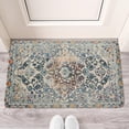 thumbnail image 2 of Boho Blue Retro Patterned Carpet Door Mat Welcome Door Mat for Front Door, Home Entrance, Yard, Floor, Patio, Non Slip Spring Summer Welcome Mat Indoor Outdoor Doormat 30"*17", 2 of 6