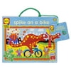 Little Hands Giant Puzzle Spike On A Bike, Assemble a huge floor puzzle with a picture of Spike the Dinosaur By ALEX Toys